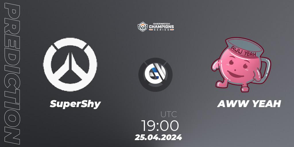 Pronóstico SuperShy - AWW YEAH. 25.04.2024 at 19:00, Overwatch, Overwatch Champions Series 2024 - EMEA Stage 2 Main Event