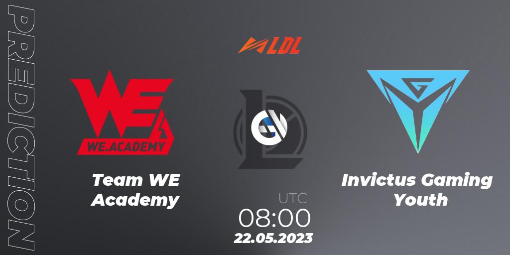 Pronóstico Team WE Academy - Invictus Gaming Youth. 22.05.2023 at 09:00, LoL, LDL 2023 - Regular Season - Stage 2