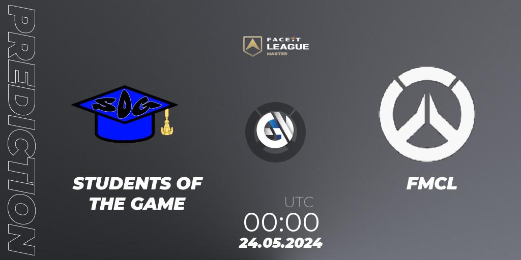 Pronóstico STUDENTS OF THE GAME - FMCL. 24.05.2024 at 02:00, Overwatch, FACEIT League Season 1 - NA Master Road to EWC