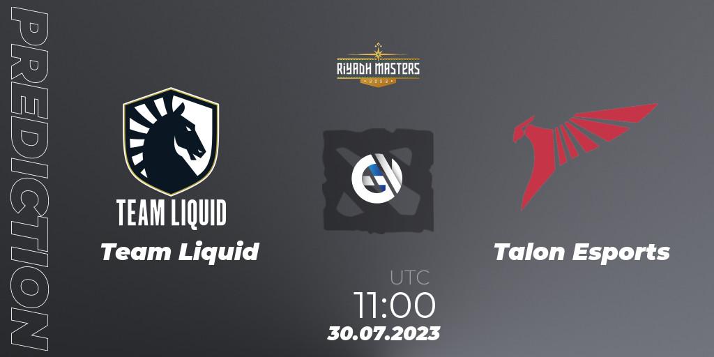Pronóstico Team Liquid - Talon Esports. 30.07.2023 at 10:47, Dota 2, Riyadh Masters 2023