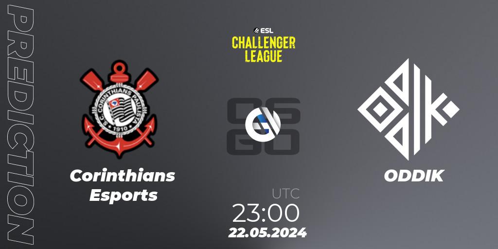 Pronóstico Corinthians Esports - ODDIK. 22.05.2024 at 23:00, Counter-Strike (CS2), ESL Challenger League Season 47: South America