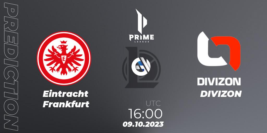 Pronóstico Eintracht Frankfurt - DIVIZON. 09.10.2023 at 16:00, LoL, Prime League Pokal 2023