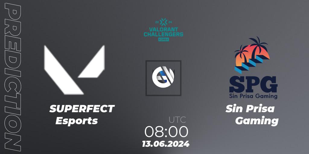 Pronóstico SUPERFECT Esports - Sin Prisa Gaming. 13.06.2024 at 06:00, VALORANT, VALORANT Challengers 2024 Korea: Split 2