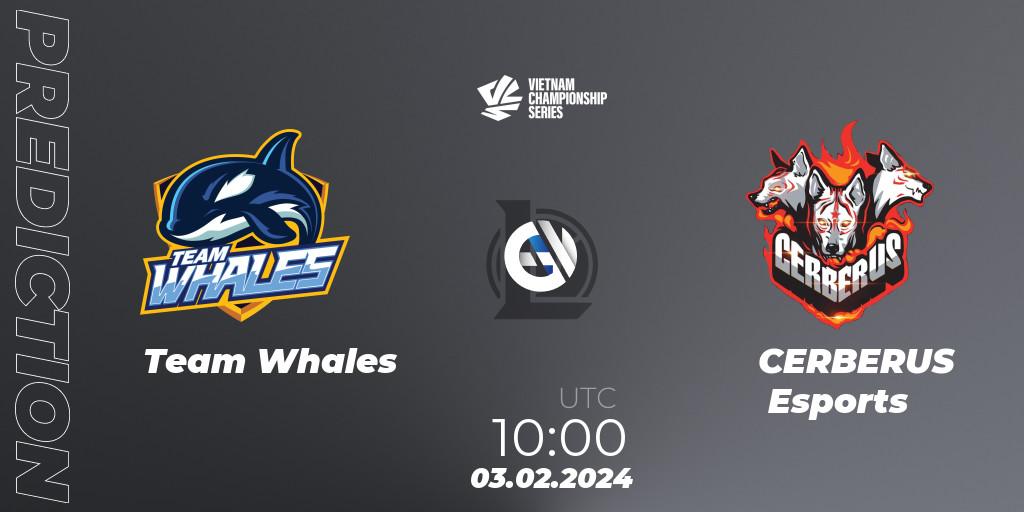 Pronóstico Team Whales - CERBERUS Esports. 03.02.24, LoL, VCS Dawn 2024 - Group Stage