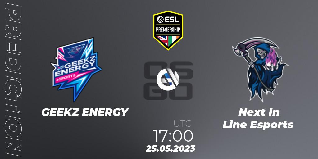 Pronóstico GEEKZ ENERGY - Next In Line Esports. 25.05.2023 at 17:00, Counter-Strike (CS2), ESL Premiership Spring 2023