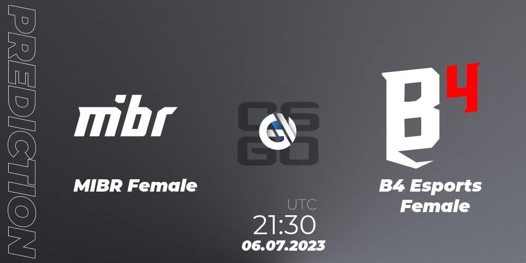 Pronóstico MIBR Female - B4 Esports Female. 06.07.2023 at 23:15, Counter-Strike (CS2), BGS Esports 2023 Female: Online Stage
