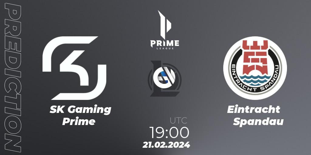 Pronóstico SK Gaming Prime - Eintracht Spandau. 21.02.24, LoL, Prime League Spring 2024 - Group Stage