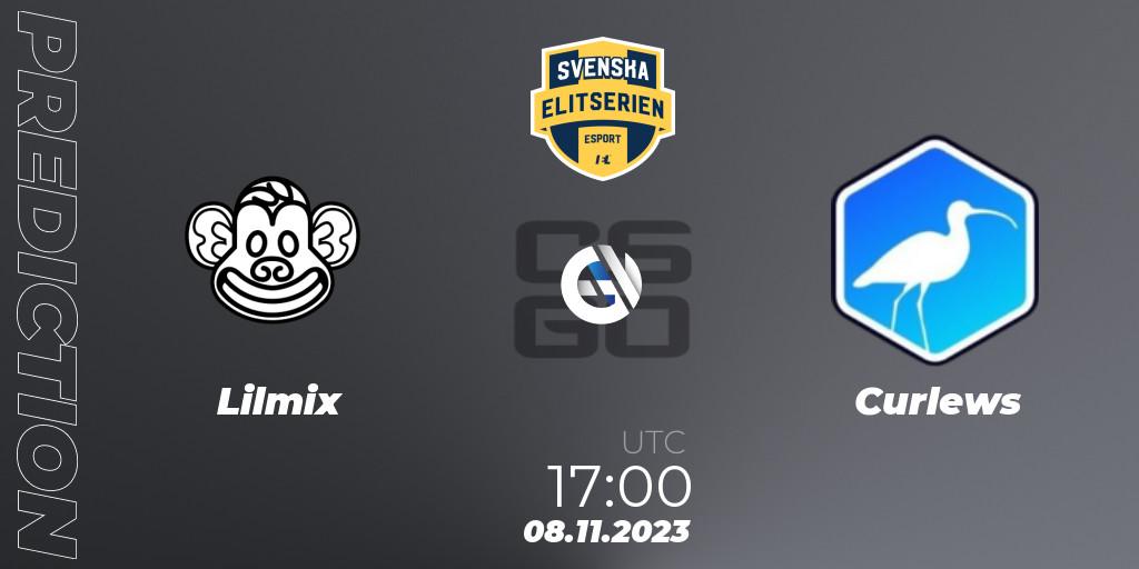 Pronóstico Lilmix - Curlews. 08.11.2023 at 17:00, Counter-Strike (CS2), Svenska Elitserien Fall 2023: Online Stage