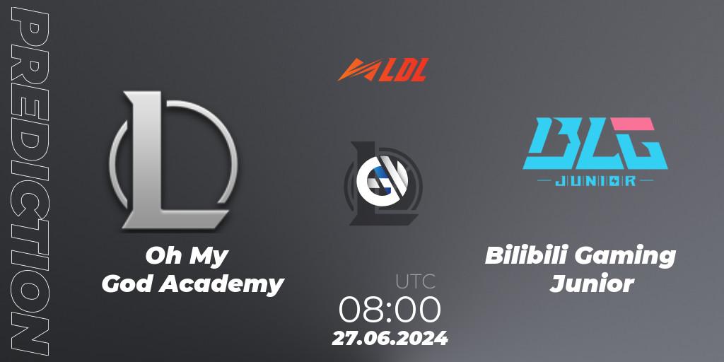 Pronóstico Oh My God Academy - Bilibili Gaming Junior. 27.06.2024 at 08:00, LoL, LDL 2024 - Stage 3