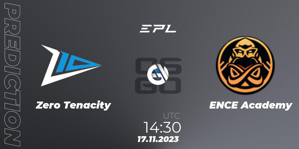 Pronóstico Zero Tenacity - ENCE Academy. 17.11.2023 at 14:30, Counter-Strike (CS2), European Pro League Season 12: Division 2