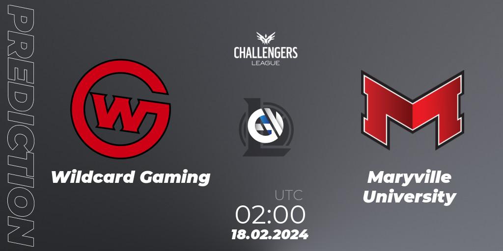 Pronóstico Wildcard Gaming - Maryville University. 18.02.24, LoL, NACL 2024 Spring - Group Stage