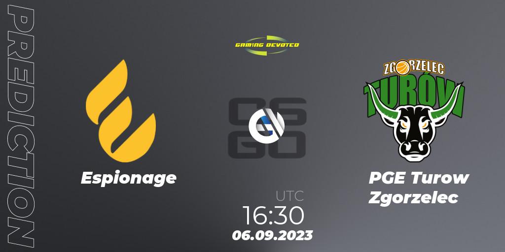 Pronóstico Espionage - PGE Turow Zgorzelec. 06.09.2023 at 16:30, Counter-Strike (CS2), Gaming Devoted Become The Best