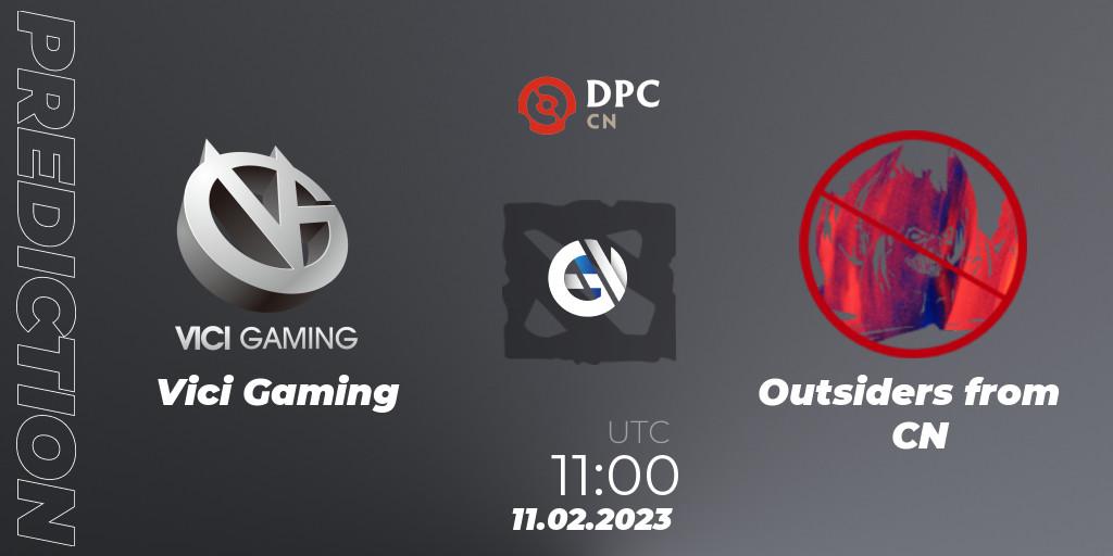 Pronóstico Vici Gaming - Outsiders from CN. 11.02.23, Dota 2, DPC 2022/2023 Winter Tour 1: CN Division II (Lower)