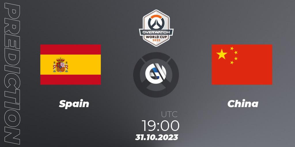 Pronóstico Spain - China. 31.10.23, Overwatch, Overwatch World Cup 2023