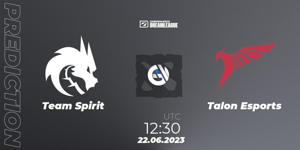 Pronóstico Team Spirit - Talon Esports. 22.06.23, Dota 2, DreamLeague Season 20 - Group Stage 2
