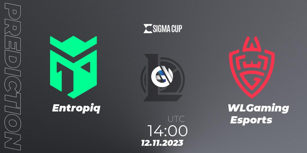 Pronóstico Entropiq - WLGaming Esports. 12.11.2023 at 14:00, LoL, Sigma Cup 2023