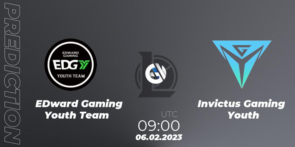 Pronóstico EDward Gaming Youth Team - Invictus Gaming Youth. 06.02.2023 at 09:30, LoL, LDL 2023 - Swiss Stage
