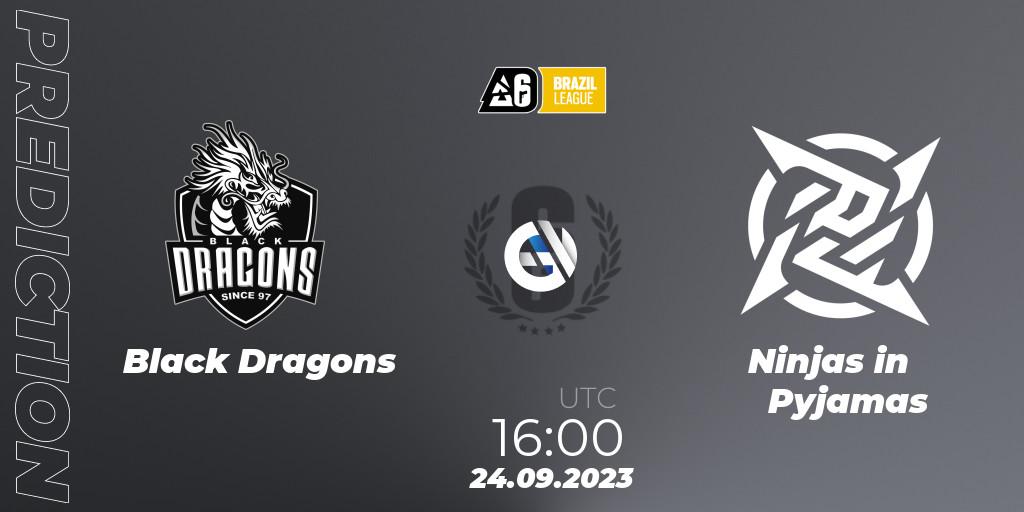 Pronóstico Black Dragons - Ninjas in Pyjamas. 24.09.2023 at 16:00, Rainbow Six, Brazil League 2023 - Stage 2