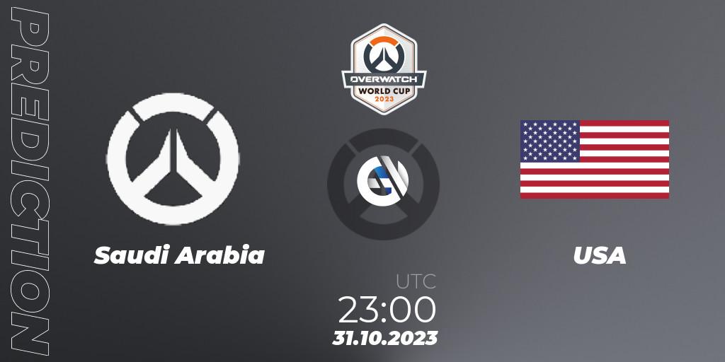 Pronóstico Saudi Arabia - USA. 31.10.23, Overwatch, Overwatch World Cup 2023