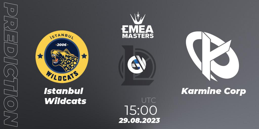 Pronóstico Istanbul Wildcats - Karmine Corp. 29.08.23, LoL, EMEA Masters Summer 2023