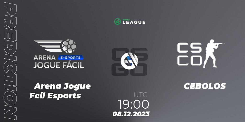 Pronóstico Arena Jogue Fácil Esports - CEBOLOS. 08.12.2023 at 19:00, Counter-Strike (CS2), ESEA Season 47: Open Division - South America