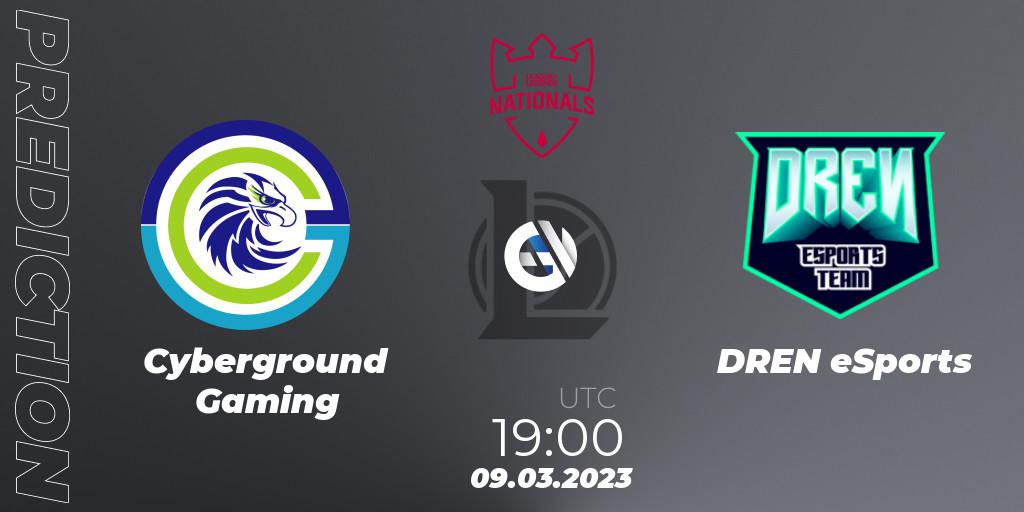 Pronóstico Cyberground Gaming - DREN eSports. 09.03.2023 at 19:00, LoL, PG Nationals Spring 2023 - Group Stage
