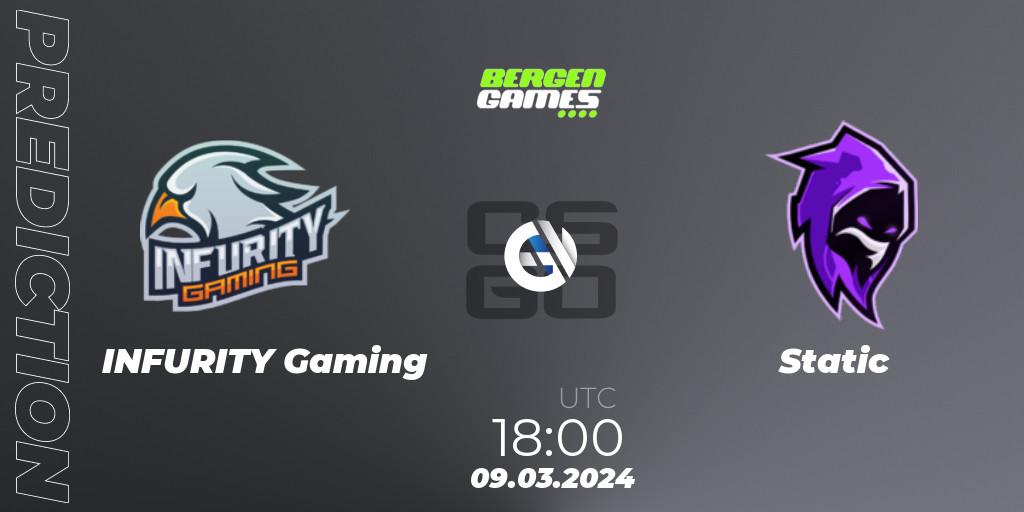 Pronóstico INFURITY Gaming - Static. 09.03.2024 at 18:00, Counter-Strike (CS2), Bergen Games 2024: Online Stage