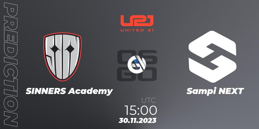 Pronóstico SINNERS Academy - Sampi NEXT. 30.11.23, CS2 (CS:GO), United21 Season 8: Division 2