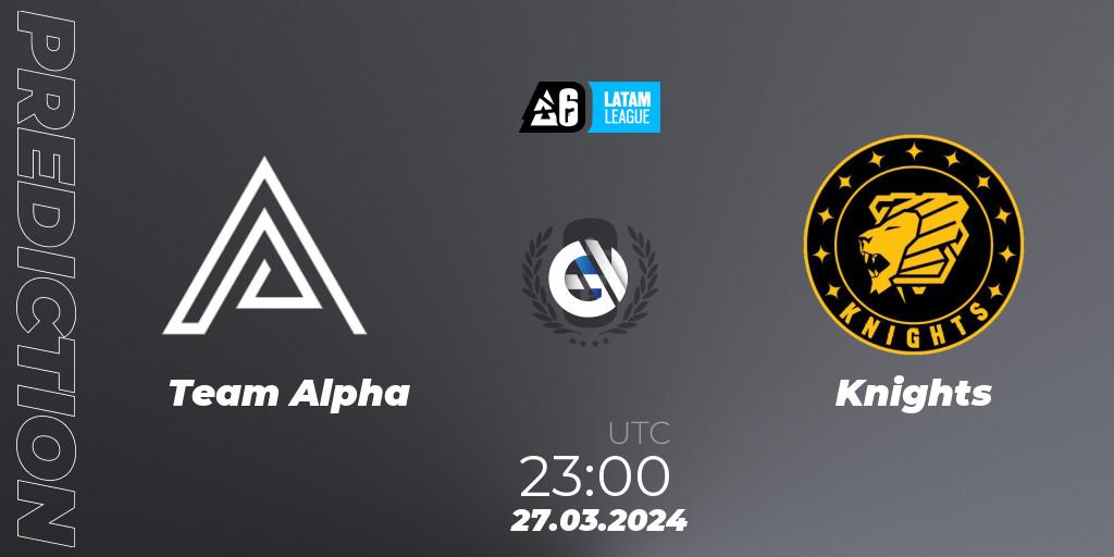 Pronóstico Team Alpha - Knights. 27.03.2024 at 23:00, Rainbow Six, LATAM League 2024 - Stage 1: LATAM South
