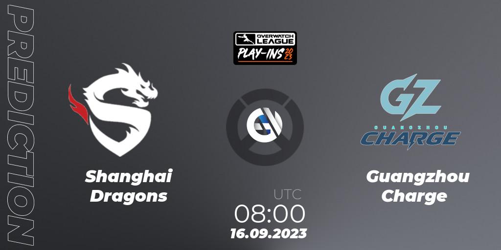 Pronóstico Shanghai Dragons - Guangzhou Charge. 16.09.2023 at 08:00, Overwatch, Overwatch League 2023 - Play-Ins