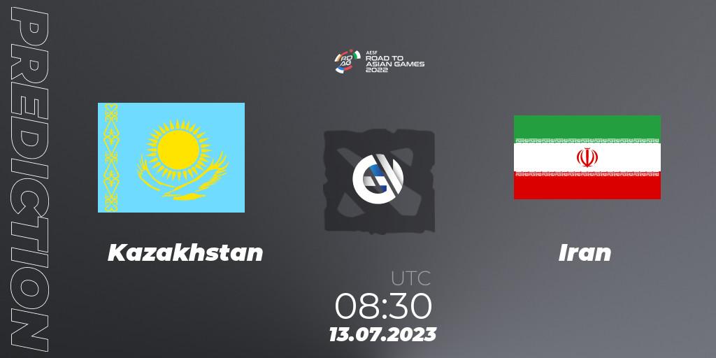 Pronóstico Kazakhstan - Iran. 13.07.23, Dota 2, 2022 AESF Road to Asian Games - Central Asia