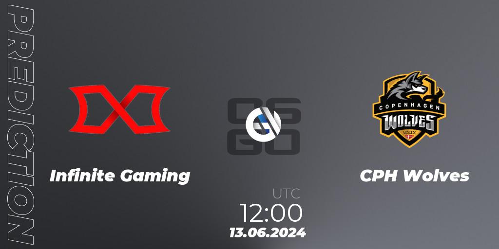 Pronóstico Infinite Gaming - CPH Wolves. 13.06.2024 at 12:00, Counter-Strike (CS2), CCT Season 2 European Series #6 Play-In