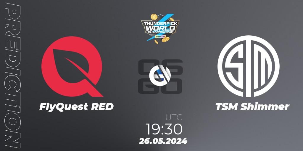 Pronóstico FlyQuest RED - TSM Shimmer. 26.05.2024 at 19:50, Counter-Strike (CS2), Thunderpick World Championship 2024 NA Fe Closed Qualifier