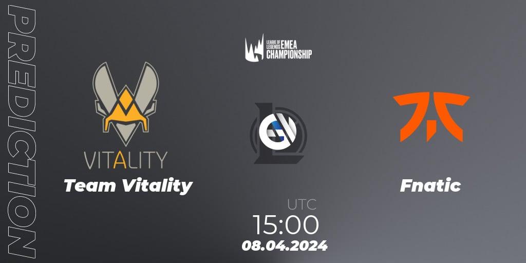 Pronóstico Team Vitality - Fnatic. 08.04.2024 at 15:00, LoL, LEC Spring 2024 - Playoffs