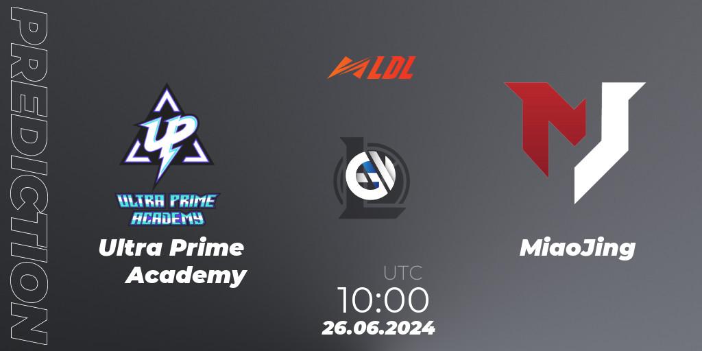 Pronóstico Ultra Prime Academy - MiaoJing. 26.06.2024 at 10:00, LoL, LDL 2024 - Stage 3