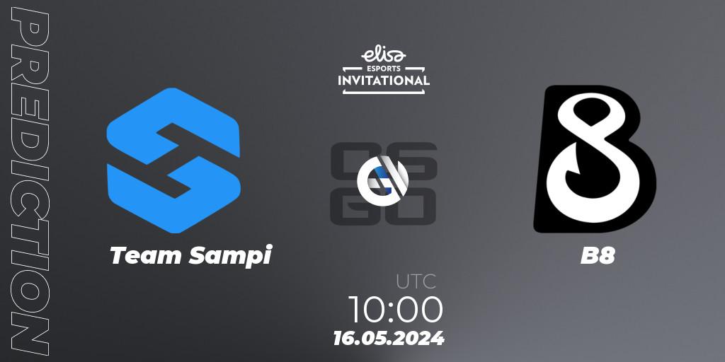 Pronóstico Team Sampi - B8. 16.05.2024 at 10:00, Counter-Strike (CS2), Elisa Invitational Spring 2024