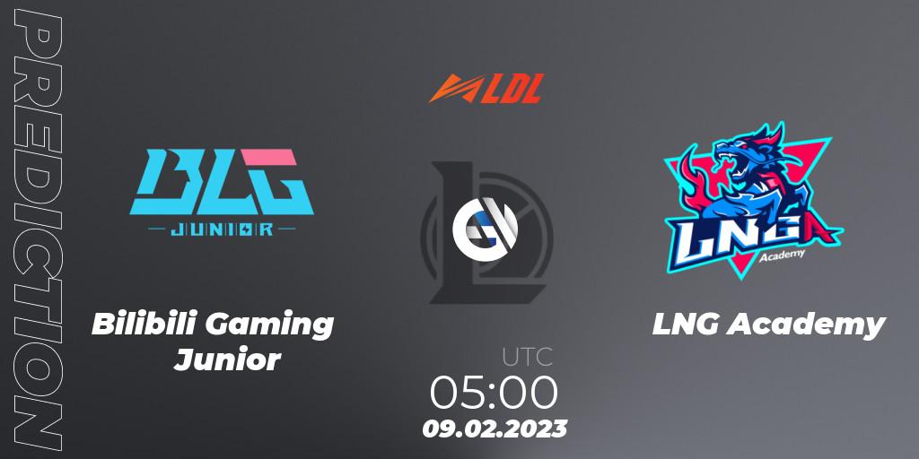 Pronóstico Bilibili Gaming Junior - LNG Academy. 09.02.23, LoL, LDL 2023 - Swiss Stage