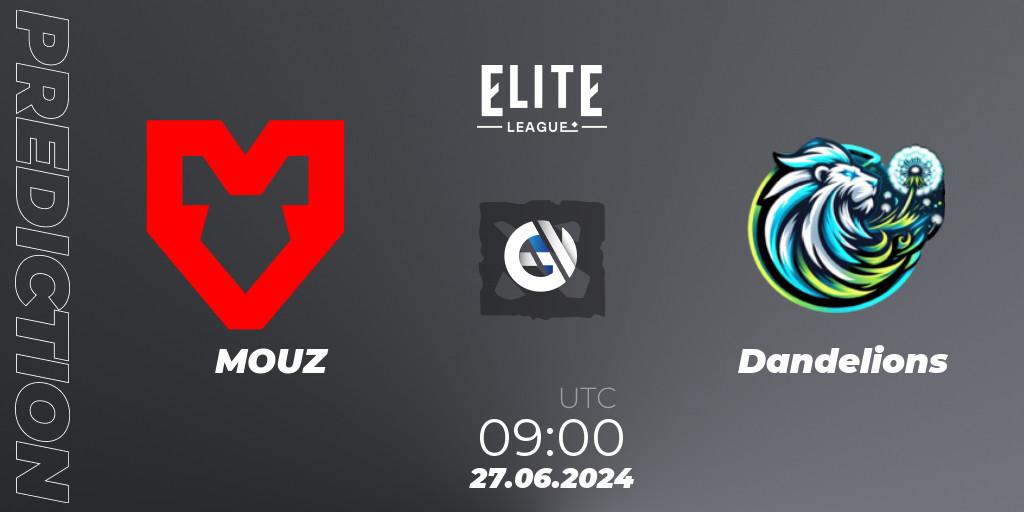 Pronóstico MOUZ - Dandelions. 27.06.2024 at 09:00, Dota 2, Elite League Season 2: Western Europe Closed Qualifier
