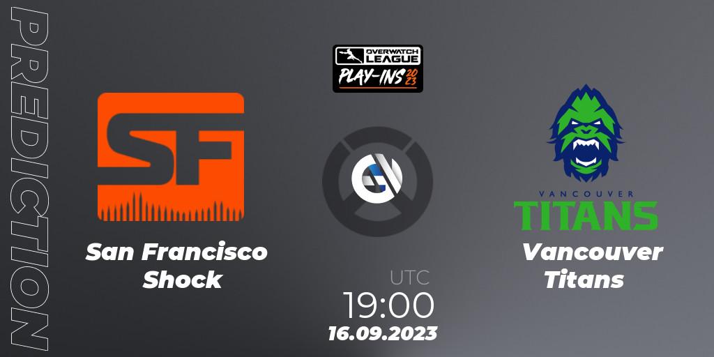 Pronóstico San Francisco Shock - Vancouver Titans. 16.09.23, Overwatch, Overwatch League 2023 - Play-Ins
