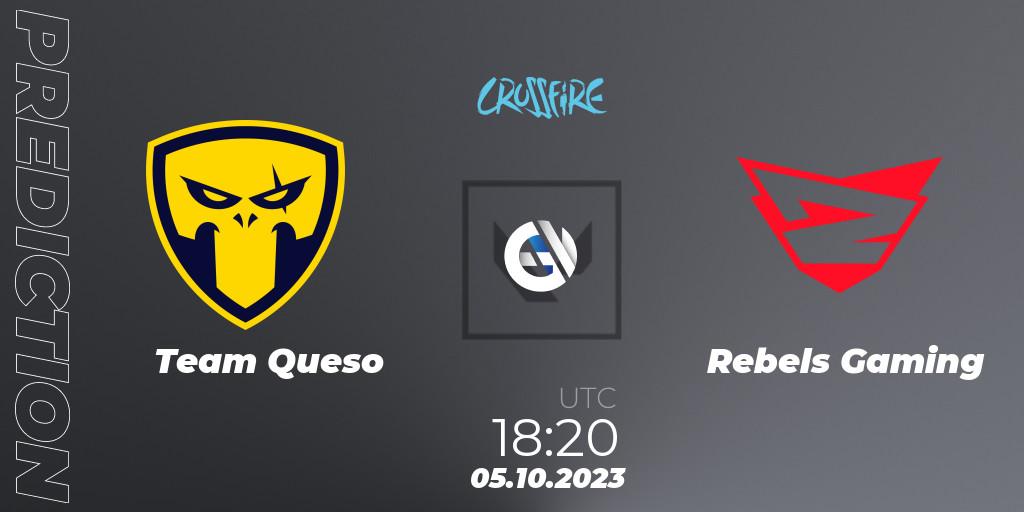 Pronóstico Team Queso - Rebels Gaming. 05.10.23, VALORANT, LVP - Crossfire Cup 2023: Contenders #1