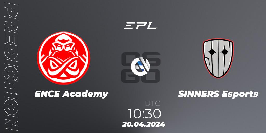 Pronóstico ENCE Academy - SINNERS Esports. 20.04.24, CS2 (CS:GO), European Pro League Season 15