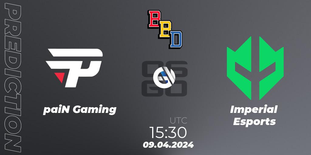 Pronóstico paiN Gaming - Imperial Esports. 09.04.2024 at 15:30, Counter-Strike (CS2), BetBoom Dacha Belgrade 2024: South American Qualifier