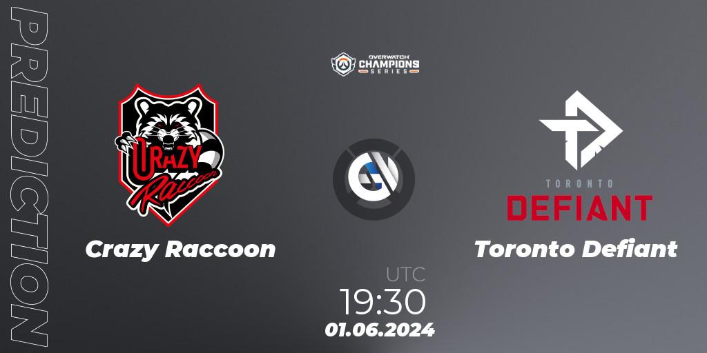 Pronóstico Crazy Raccoon - Toronto Defiant. 01.06.2024 at 19:30, Overwatch, Overwatch Champions Series 2024 Major