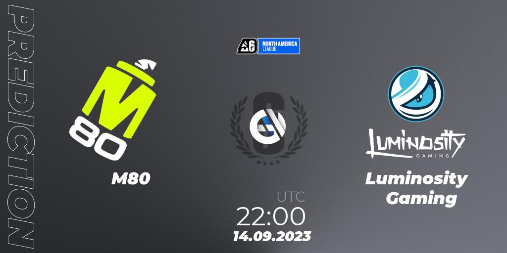 Pronóstico M80 - Luminosity Gaming. 14.09.23, Rainbow Six, North America League 2023 - Stage 2