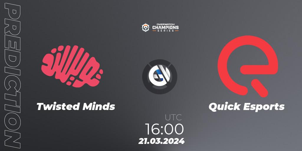 Pronóstico Twisted Minds - Quick Esports. 21.03.24, Overwatch, Overwatch Champions Series 2024 - EMEA Stage 1 Main Event