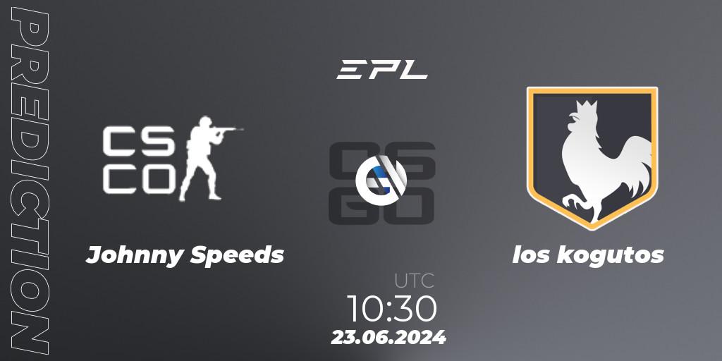 Pronóstico Johnny Speeds - los kogutos. 23.06.2024 at 10:45, Counter-Strike (CS2), European Pro League Season 18: Division 2