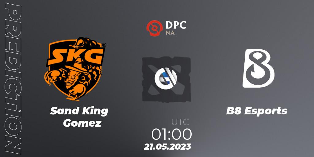 Pronóstico Sand King Gomez - B8 Esports. 21.05.2023 at 00:56, Dota 2, DPC 2023 Tour 3: NA Division I (Upper)