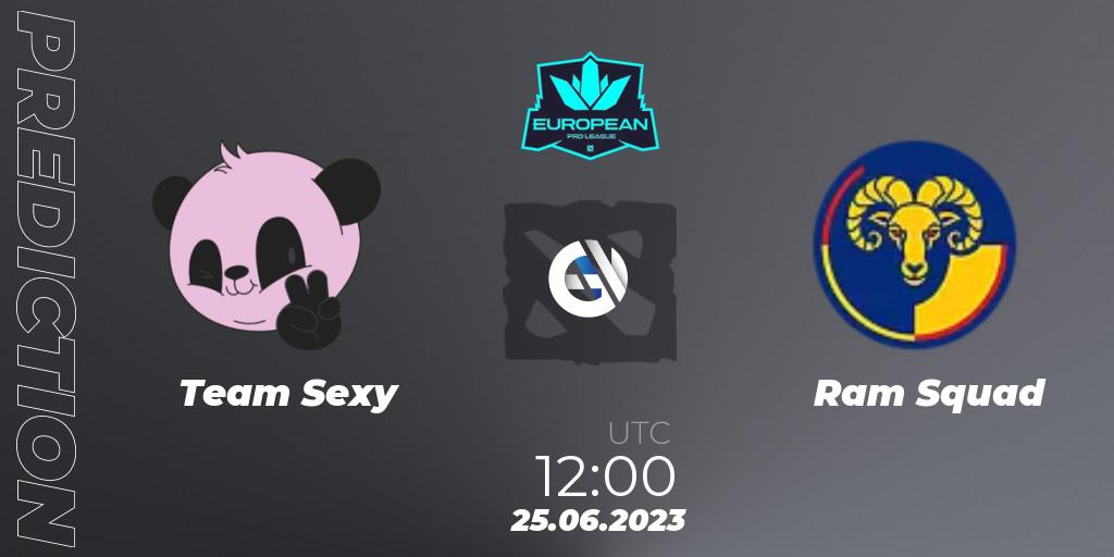 Pronóstico Team Sexy - Ram Squad. 25.06.2023 at 12:05, Dota 2, European Pro League Season 10