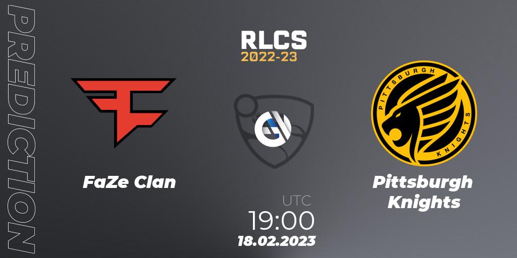 Pronóstico FaZe Clan - Pittsburgh Knights. 18.02.2023 at 19:00, Rocket League, RLCS 2022-23 - Winter: North America Regional 2 - Winter Cup