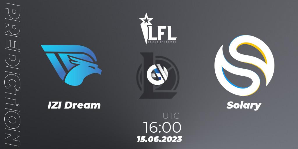 Pronóstico IZI Dream - Solary. 15.06.2023 at 16:00, LoL, LFL Summer 2023 - Group Stage
